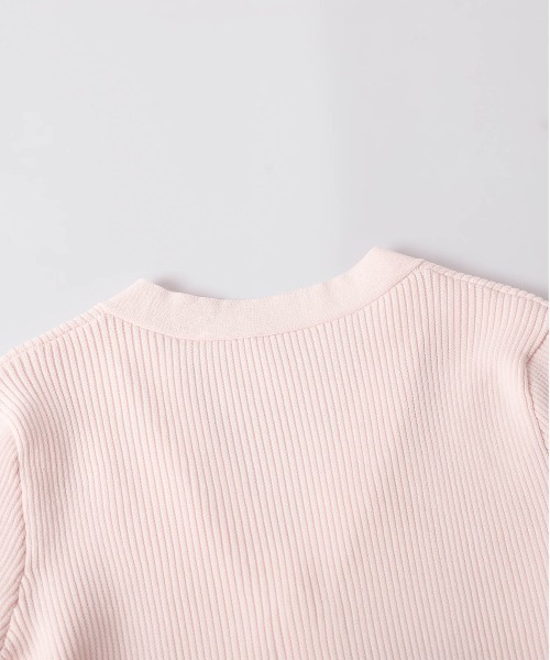 AMELY（エミリー）の「ペプラムリブニットカーディガン（カーディガン/ボレロ・レディース・ホワイト/モカ/イエロー/ピンク/ブラック・フリー）」の22枚目の写真