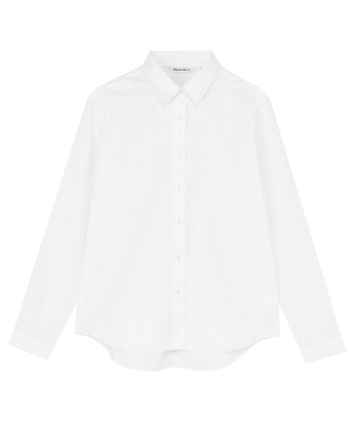 TOKYO SHIRTS(トウキョウシャツ)の「【Pitta Re:)】ふわっとガーゼシャツ レギュラーシルエット 長袖 綿100% レディース カジュアルシャツ(シャツ/ブラウス・レディース・ホワイト・M/L)」の1枚目の写真