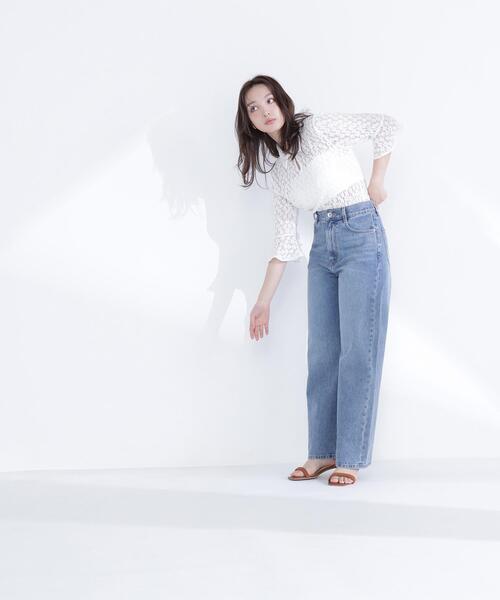 NATURAL BEAUTY BASIC(ナチュラルビューティーベーシック)の「◇シャツカラーレースカットソー(シャツ/ブラウス・レディース・オフホワイト/ブラック・FREE)」の17枚目の写真