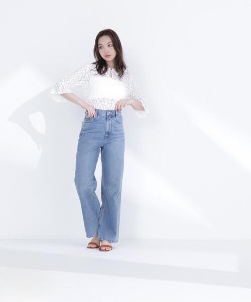 NATURAL BEAUTY BASIC(ナチュラルビューティーベーシック)の「◇シャツカラーレースカットソー(シャツ/ブラウス・レディース・オフホワイト/ブラック・FREE)」の19枚目の写真