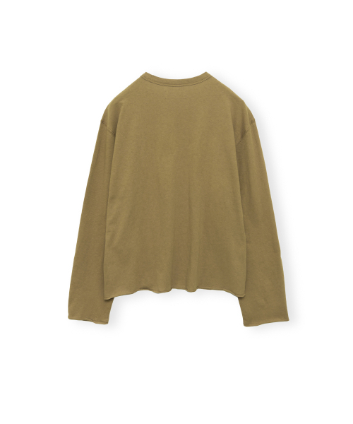 BROWNYARD(ブラウンヤード)の「カットオフロングスリーブ、カーキ(Tシャツ/カットソー・メンズ・その他・3/5/4/6)」の2枚目の写真