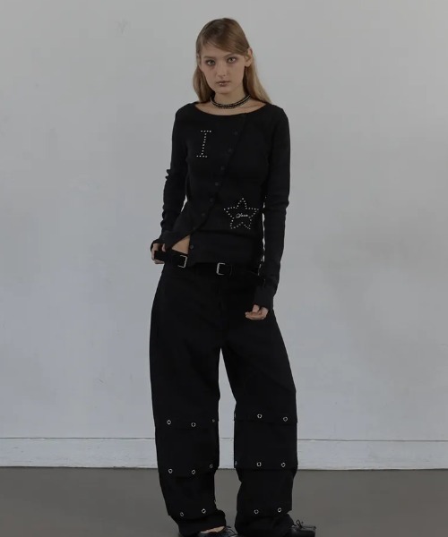 Ada.(エイダ)の「◇SETUPEXE◇ブランド直輸入正規品/ピンタック アイレット パンツ PIN TUCK EYELET PANTS(その他パンツ・レディース・ベージュ/ブラック・M/S)」の7枚目の写真