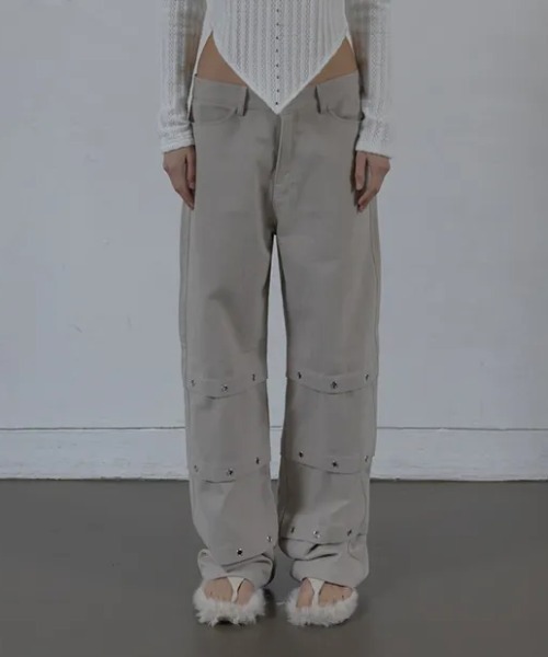 Ada.(エイダ)の「◇SETUPEXE◇ブランド直輸入正規品/ピンタック アイレット パンツ PIN TUCK EYELET PANTS(その他パンツ・レディース・ベージュ/ブラック・M/S)」の11枚目の写真