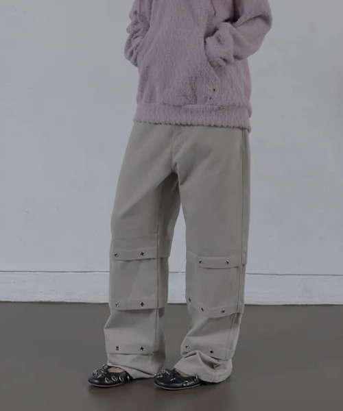 Ada.(エイダ)の「◇SETUPEXE◇ブランド直輸入正規品/ピンタック アイレット パンツ PIN TUCK EYELET PANTS(その他パンツ・レディース・ベージュ/ブラック・M/S)」の13枚目の写真