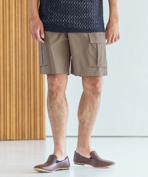 Magine(マージン)の「mp14826-Cotton Nylon Stretch Easy Cargo Short Pants カーゴショートパンツ(MGN-261-019)(その他パンツ・メンズ・ベージュ/オリーブ/ブラック・48/46/44)」の2枚目の写真