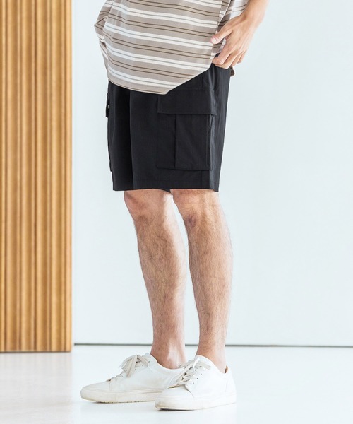 Magine(マージン)の「mp14826-Cotton Nylon Stretch Easy Cargo Short Pants カーゴショートパンツ(MGN-261-019)(その他パンツ・メンズ・ベージュ/オリーブ/ブラック・48/46/44)」の1枚目の写真