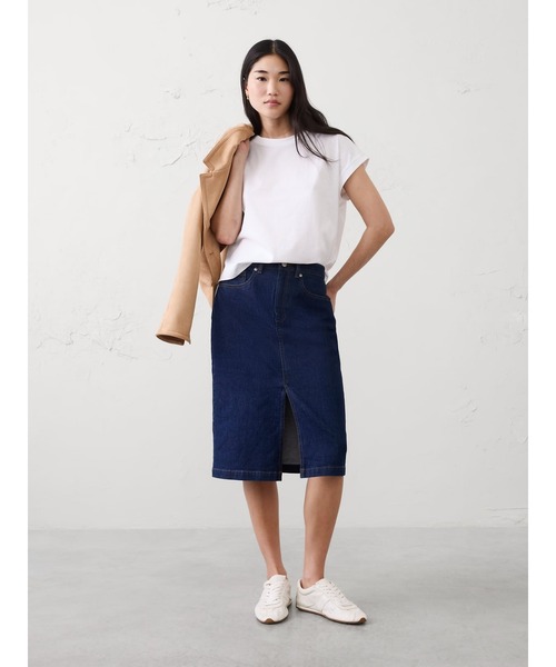 BANANA REPUBLIC FACTORY STORE(バナナリパブリック ファクトリーストア)の「BANANA REPUBLIC FACTORY STORE プレミアムコットン ボクシーTシャツ(Tシャツ/カットソー・レディース・ベージュ/ホワイト/ブラック/ホワイト系その他・S/M/XS/L)」の7枚目の写真