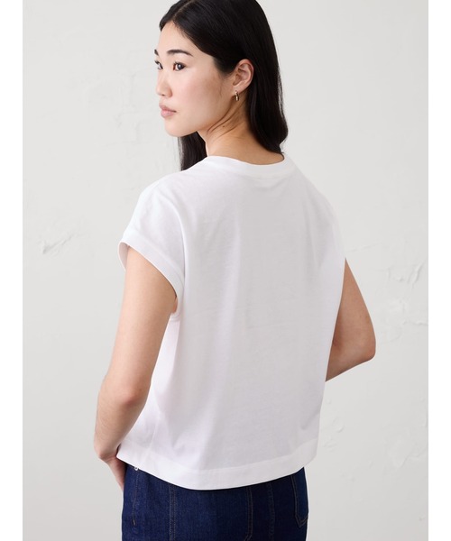 BANANA REPUBLIC FACTORY STORE(バナナリパブリック ファクトリーストア)の「BANANA REPUBLIC FACTORY STORE プレミアムコットン ボクシーTシャツ(Tシャツ/カットソー・レディース・ベージュ/ホワイト/ブラック/ホワイト系その他・S/M/XS/L)」の6枚目の写真