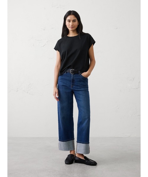 BANANA REPUBLIC FACTORY STORE(バナナリパブリック ファクトリーストア)の「BANANA REPUBLIC FACTORY STORE プレミアムコットン ボクシーTシャツ(Tシャツ/カットソー・レディース・ベージュ/ホワイト/ブラック/ホワイト系その他・S/M/XS/L)」の8枚目の写真