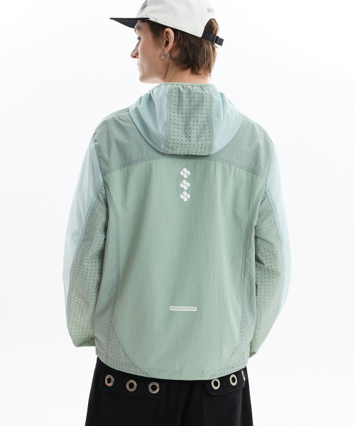 HOODHOOD（フッドフッド）の「クローバーカラーブロックシアリップストップウィンドブレーカー ミント（ナイロンジャケット・レディース・その他・1/2/3）」の16枚目の写真