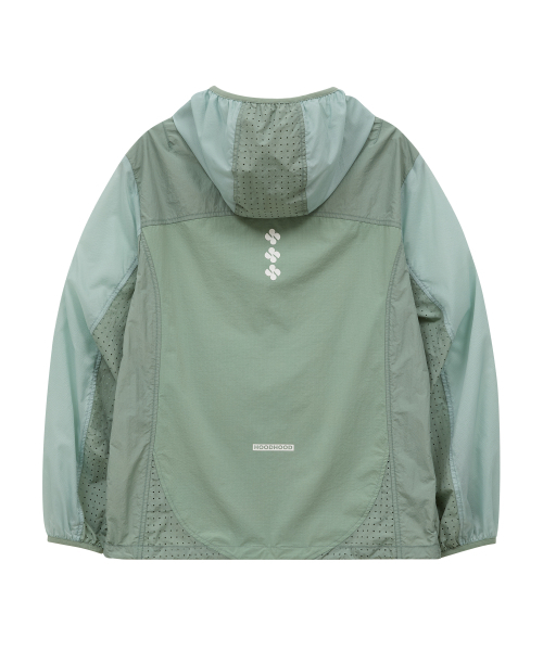 HOODHOOD（フッドフッド）の「クローバーカラーブロックシアリップストップウィンドブレーカー ミント（ナイロンジャケット・レディース・その他・1/2/3）」の7枚目の写真