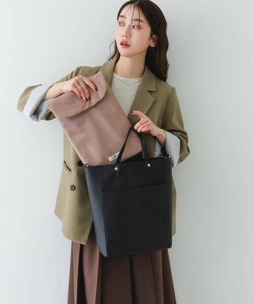 RODE SKO(ロデスコ)の「スリーブケース付2WAYトートバッグ(トートバッグ・レディース・ブラック/オフホワイト・ONE)」の5枚目の写真