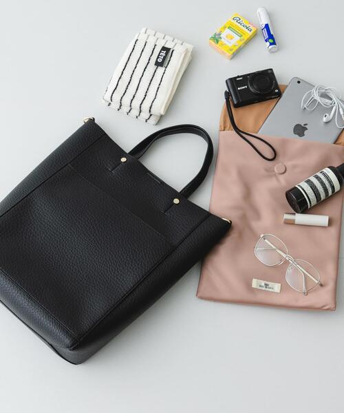 RODE SKO(ロデスコ)の「スリーブケース付2WAYトートバッグ(トートバッグ・レディース・ブラック/オフホワイト・ONE)」の10枚目の写真