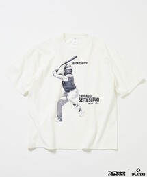 FREAK'S STORE（フリークスストア）の「MLB PLAYERS× RYNO SPORTS ×FREAK’S STORE 別注 【SUZUKI】WIDE SHOT PHOTO TEE（Tシャツ/カットソー）」