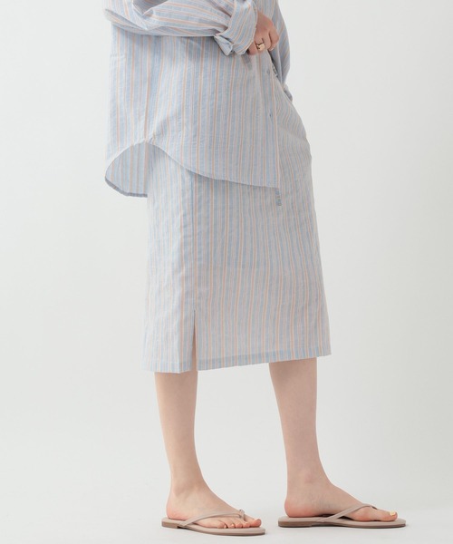 GEORGE'S（ジョージズ）の「ストライプミディスカート（スカート・レディース・イエロー/ブルー/ピンク・FREE）」の4枚目の写真