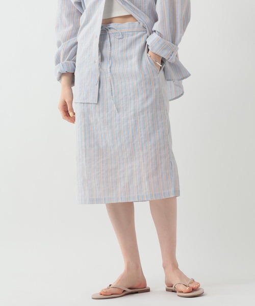 GEORGE'S（ジョージズ）の「ストライプミディスカート（スカート・レディース・イエロー/ブルー/ピンク・FREE）」の5枚目の写真