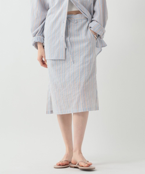 GEORGE'S（ジョージズ）の「ストライプミディスカート（スカート・レディース・イエロー/ブルー/ピンク・FREE）」の7枚目の写真