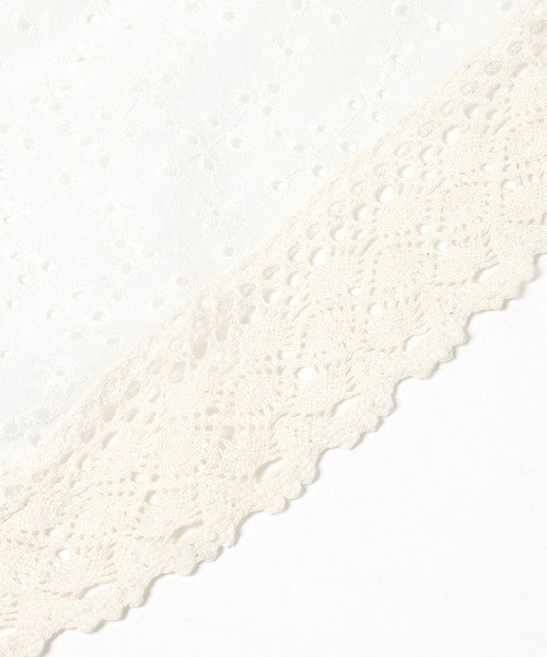 LOWRYS FARM（ローリーズファーム）の「レーストライアングルスカーフ 652444（バンダナ/スカーフ・レディース・ブラック/アイボリー・FREE）」の6枚目の写真