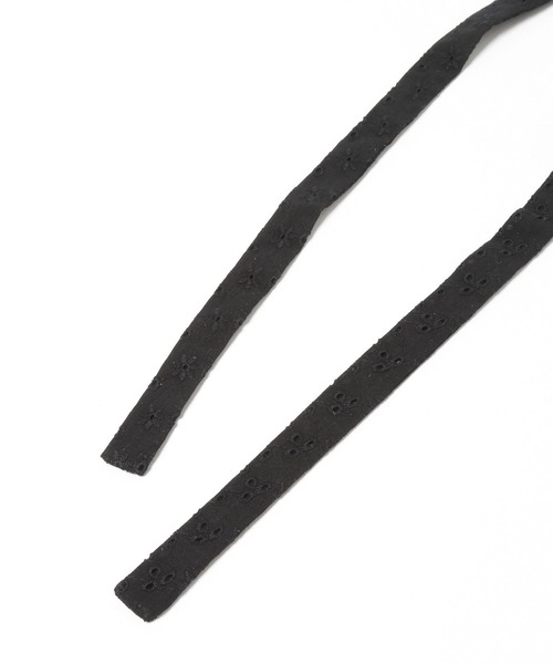 LOWRYS FARM（ローリーズファーム）の「レーストライアングルスカーフ 652444（バンダナ/スカーフ・レディース・ブラック/アイボリー・FREE）」の9枚目の写真