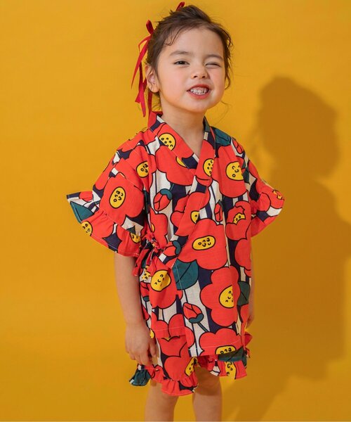 BREEZE(ブリーズ)の「すっぽり着られる GIRLS甚平(浴衣・キッズ・ネイビー/レッド/アイボリー・80/90/100/110/120/130/140)」の22枚目の写真