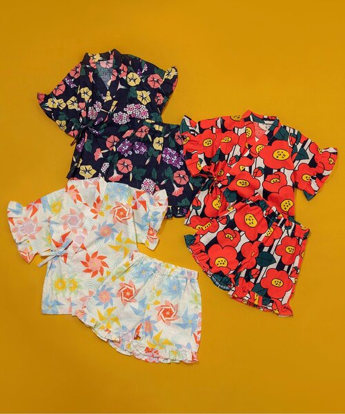 BREEZE(ブリーズ)の「すっぽり着られる GIRLS甚平(浴衣・キッズ・ネイビー/レッド/アイボリー・80/90/100/110/120/130/140)」の21枚目の写真