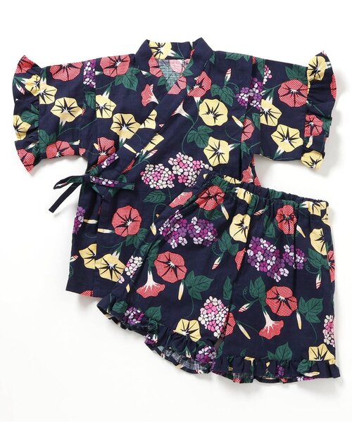 BREEZE(ブリーズ)の「すっぽり着られる GIRLS甚平(浴衣・キッズ・ネイビー/レッド/アイボリー・80/90/100/110/120/130/140)」の11枚目の写真