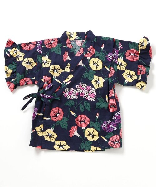 BREEZE(ブリーズ)の「すっぽり着られる GIRLS甚平(浴衣・キッズ・ネイビー/レッド/アイボリー・80/90/100/110/120/130/140)」の8枚目の写真