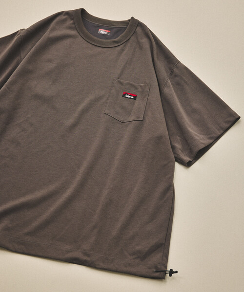 NANGA(ナンガ)の「NANGA/ナンガ 新色追加 別注 neo-PRO スピンドル ポケットTシャツ/日本製/遮熱/UVカット/吸水速乾/リラックスフィット(Tシャツ/カットソー・メンズ・ホワイト/ブラウン/チャコールグレー/ブラック・SMALL/MEDIUM/LARGE/X-LARGE)」の9枚目の写真
