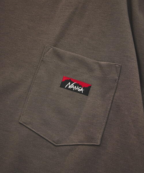 NANGA(ナンガ)の「NANGA/ナンガ 新色追加 別注 neo-PRO スピンドル ポケットTシャツ/日本製/遮熱/UVカット/吸水速乾/リラックスフィット(Tシャツ/カットソー・メンズ・ホワイト/ブラウン/チャコールグレー/ブラック・SMALL/MEDIUM/LARGE/X-LARGE)」の11枚目の写真