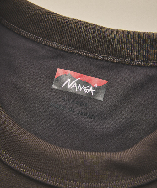 NANGA(ナンガ)の「NANGA/ナンガ 新色追加 別注 neo-PRO スピンドル ポケットTシャツ/日本製/遮熱/UVカット/吸水速乾/リラックスフィット(Tシャツ/カットソー・メンズ・ホワイト/ブラウン/チャコールグレー/ブラック・SMALL/MEDIUM/LARGE/X-LARGE)」の19枚目の写真