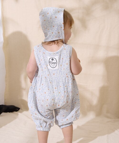 CIAOPANIC TYPY（チャオパニックティピー）の「【BABY】【Qinn】ダブルガーゼオールインワン：80cm（その他ベビーウェア・キッズ・ホワイト/ブラウン/サックスブルー・80）」の10枚目の写真