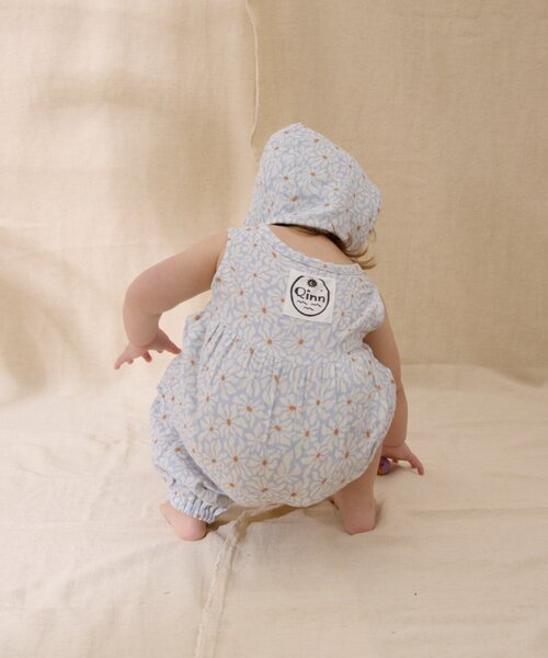 CIAOPANIC TYPY（チャオパニックティピー）の「【BABY】【Qinn】ダブルガーゼオールインワン：80cm（その他ベビーウェア・キッズ・ホワイト/ブラウン/サックスブルー・80）」の14枚目の写真