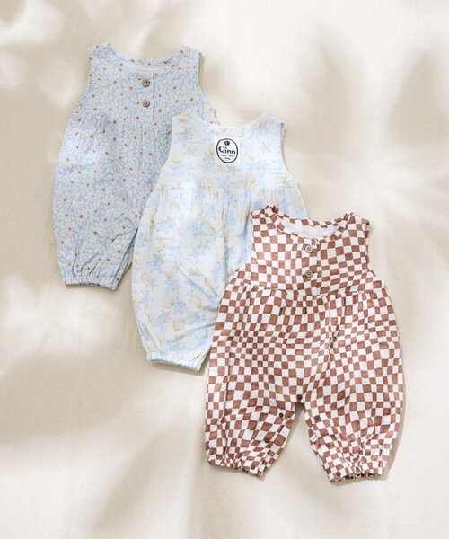 CIAOPANIC TYPY（チャオパニックティピー）の「【BABY】【Qinn】ダブルガーゼオールインワン：80cm（その他ベビーウェア・キッズ・ホワイト/ブラウン/サックスブルー・80）」の17枚目の写真