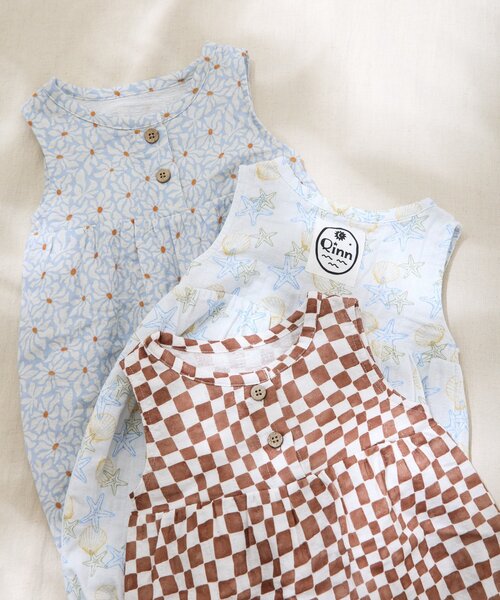 CIAOPANIC TYPY（チャオパニックティピー）の「【BABY】【Qinn】ダブルガーゼオールインワン：80cm（その他ベビーウェア・キッズ・ホワイト/ブラウン/サックスブルー・80）」の18枚目の写真