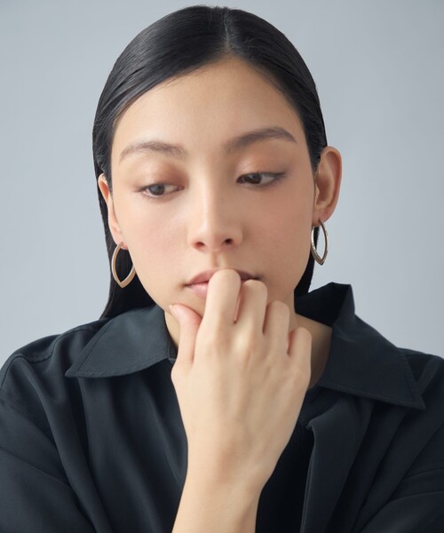 Jouete（ジュエッテ）の「[スナップピアス] リーフ（ピアス（両耳用）・レディース・イエローゴールド/プラチナム・FREE）」の5枚目の写真