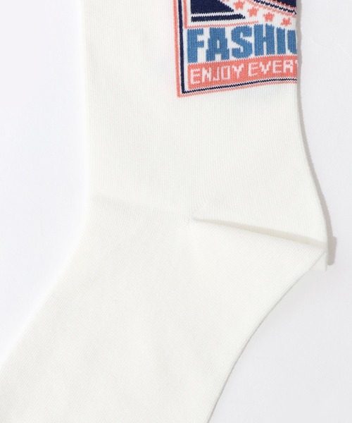 ScoLar（スカラー）の「88J18807：スカラーロゴソックス（ソックス/靴下・レディース・オフホワイト/ブルー・FREE）」の7枚目の写真