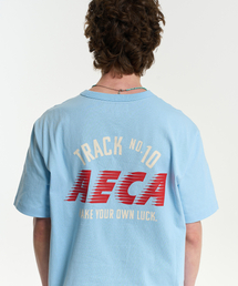 AECA（エイカ）の「TRACK NO.10 AECA HALF SLEEVE TEE-SKY BLUE（Tシャツ/カットソー）」