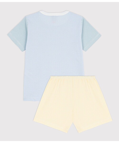 PETIT BATEAU（プチバトー）の「ミラレ半袖パジャマ（ルームウェア/パジャマ・キッズ・ライトブルー・6YEAR/8YEAR/10YEAR/12YEAR）」の3枚目の写真