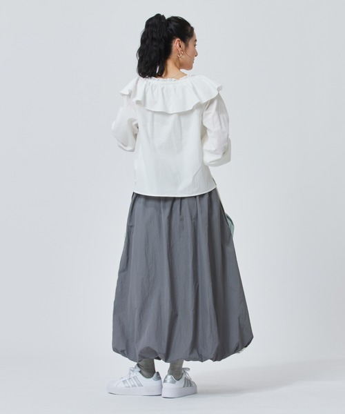 adidas(アディダス)の「【別注】アディダス adidas W BALOON SKIRT AP 限定コラボ(スカート・レディース・ブラック/グレー・S/M/L/XL)」の11枚目の写真