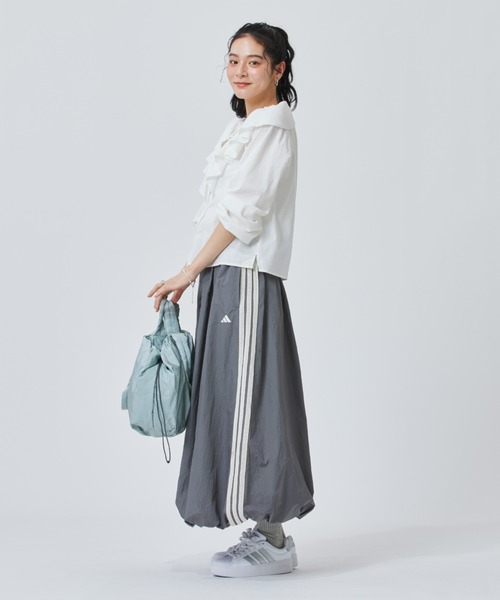 adidas(アディダス)の「【別注】アディダス adidas W BALOON SKIRT AP 限定コラボ(スカート・レディース・ブラック/グレー・S/M/L/XL)」の13枚目の写真
