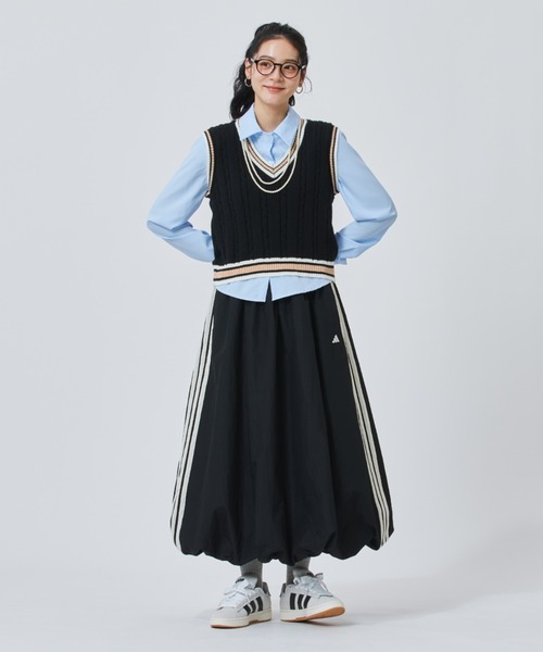 adidas(アディダス)の「【別注】アディダス adidas W BALOON SKIRT AP 限定コラボ(スカート・レディース・ブラック/グレー・S/M/L/XL)」の5枚目の写真