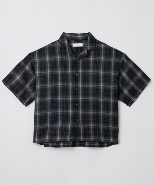 LUENNA(ルエナ)の「【LUENNA】Open Collar Short Sleeve Check Shirt / オープンカラー半袖チェックシャツ(シャツ/ブラウス・メンズ・ブラック系1/ブラウン系1・L/M/S)」の22枚目の写真