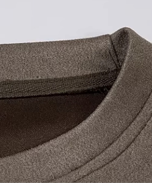 U:UME(ユーム)の「Suede Feel Print T(Tシャツ/カットソー・メンズ・ブラック/ブラウン/ダークグレー/カーキ・SMALL/MEDIUM/LARGE/X-LARGE)」の5枚目の写真