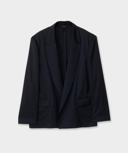 CINOH(チノ)の「PEAKED-COLLAR MINIMAL JACKET(テーラードジャケット・メンズ・ブラック・46)」の2枚目の写真