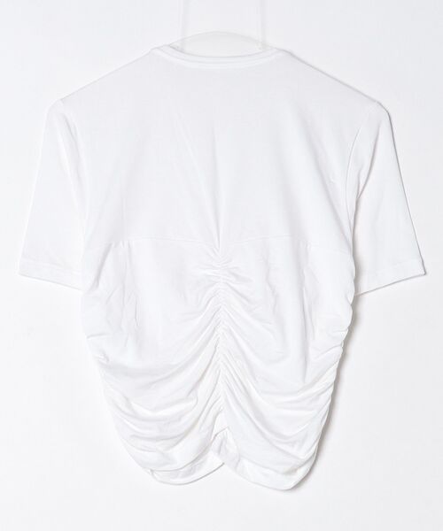 Sov.（ソブ）の「ベア天竺 ギャザービスチェトップス（Tシャツ/カットソー・レディース・ブラック/オフホワイト・36/38）」の3枚目の写真