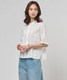【WEB限定カラーあり・一枚で着映え】ラミー ポプリン ボクシーシャツ