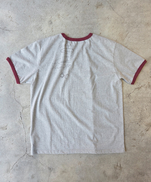 SLOWACID（スローアシッド）の「ウォッシュドノマドリングリーバンパーTシャツ[グレー/バーガンディ]（Tシャツ/カットソー・レディース・その他・X-SMALL/SMALL/MEDIUM/LARGE）」の10枚目の写真