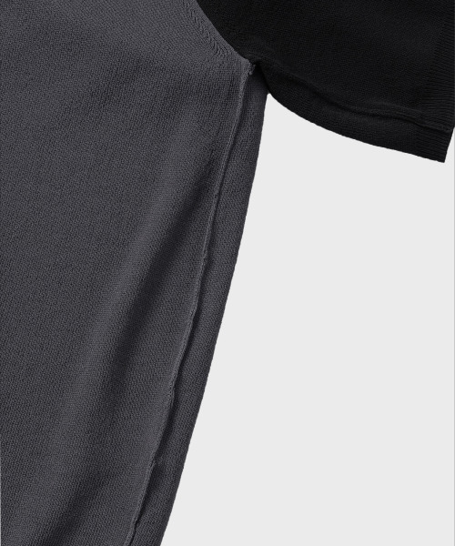 NONBLANK(ノンブランク)の「ラグランHSニット_DARK GREY/BLACK(ニット/セーター・メンズ・ブラック・MEDIUM/LARGE/X-LARGE)」の5枚目の写真