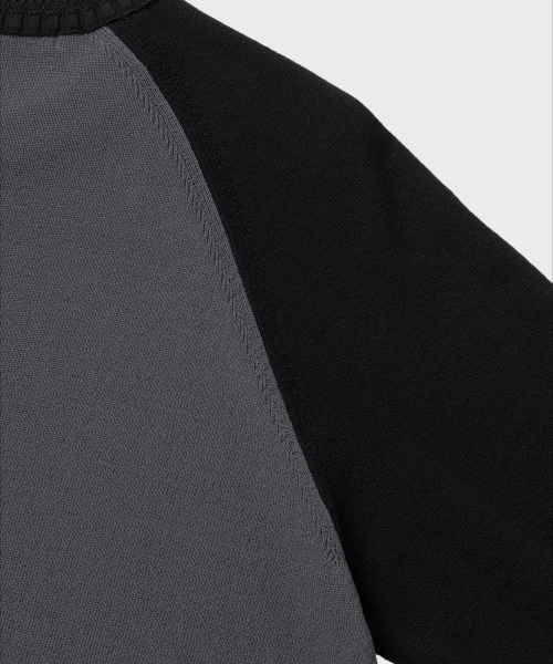 NONBLANK(ノンブランク)の「ラグランHSニット_DARK GREY/BLACK(ニット/セーター・メンズ・ブラック・MEDIUM/LARGE/X-LARGE)」の6枚目の写真