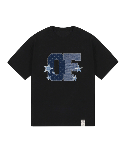 GRAVER（グレーバー）の「[ユニセックス]デニムスター半袖Tシャツ_4カラー（Tシャツ/カットソー・レディース・ネイビー/ホワイト/ライトグレー/ブラック・SMALL/MEDIUM/LARGE）」の6枚目の写真